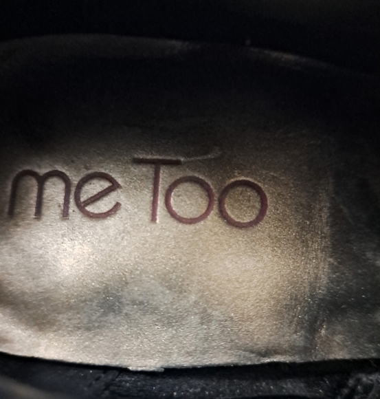 Me Too Black Suede Platform Booties Size 6.5 - Picture 9 of 11